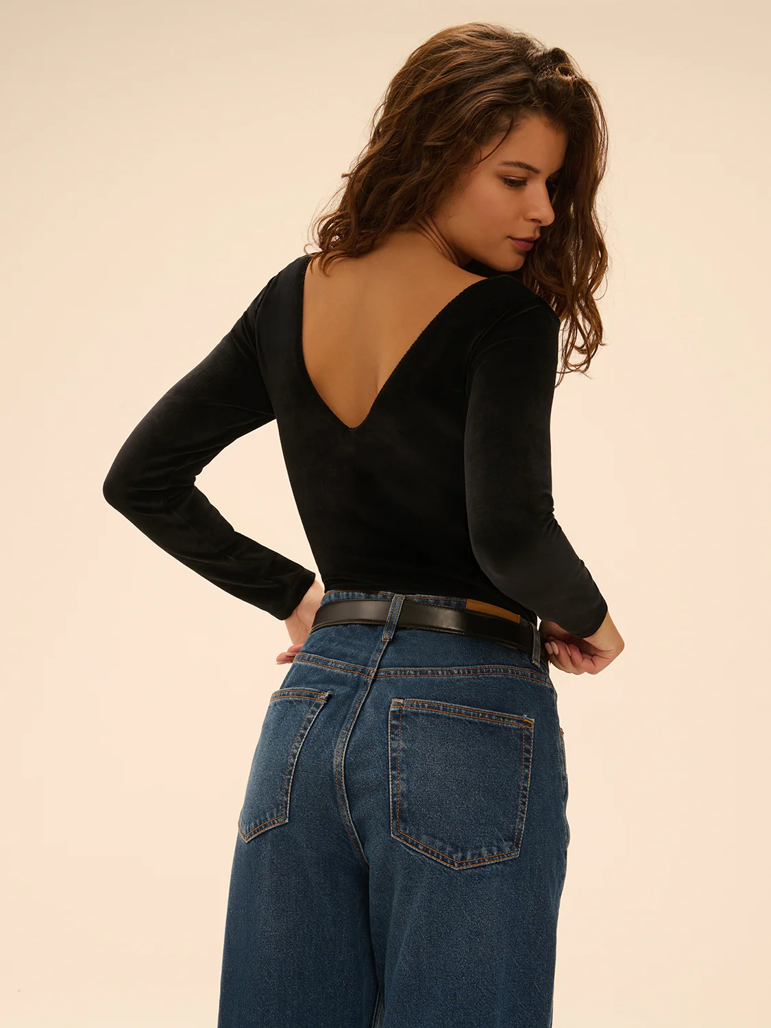 Body décolleté carré - Noir - Image 7