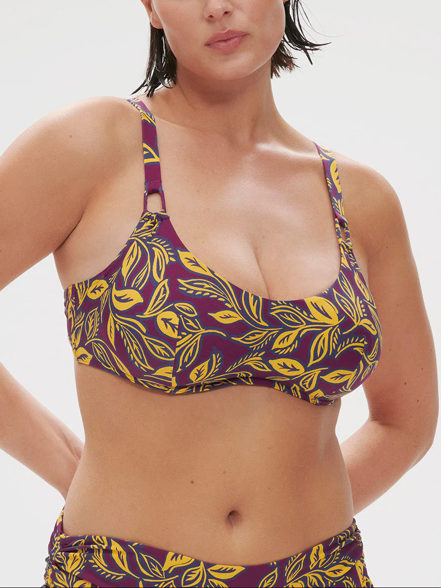 Brassière avec Armatures - Imprimé Violet Agadir - Image 3