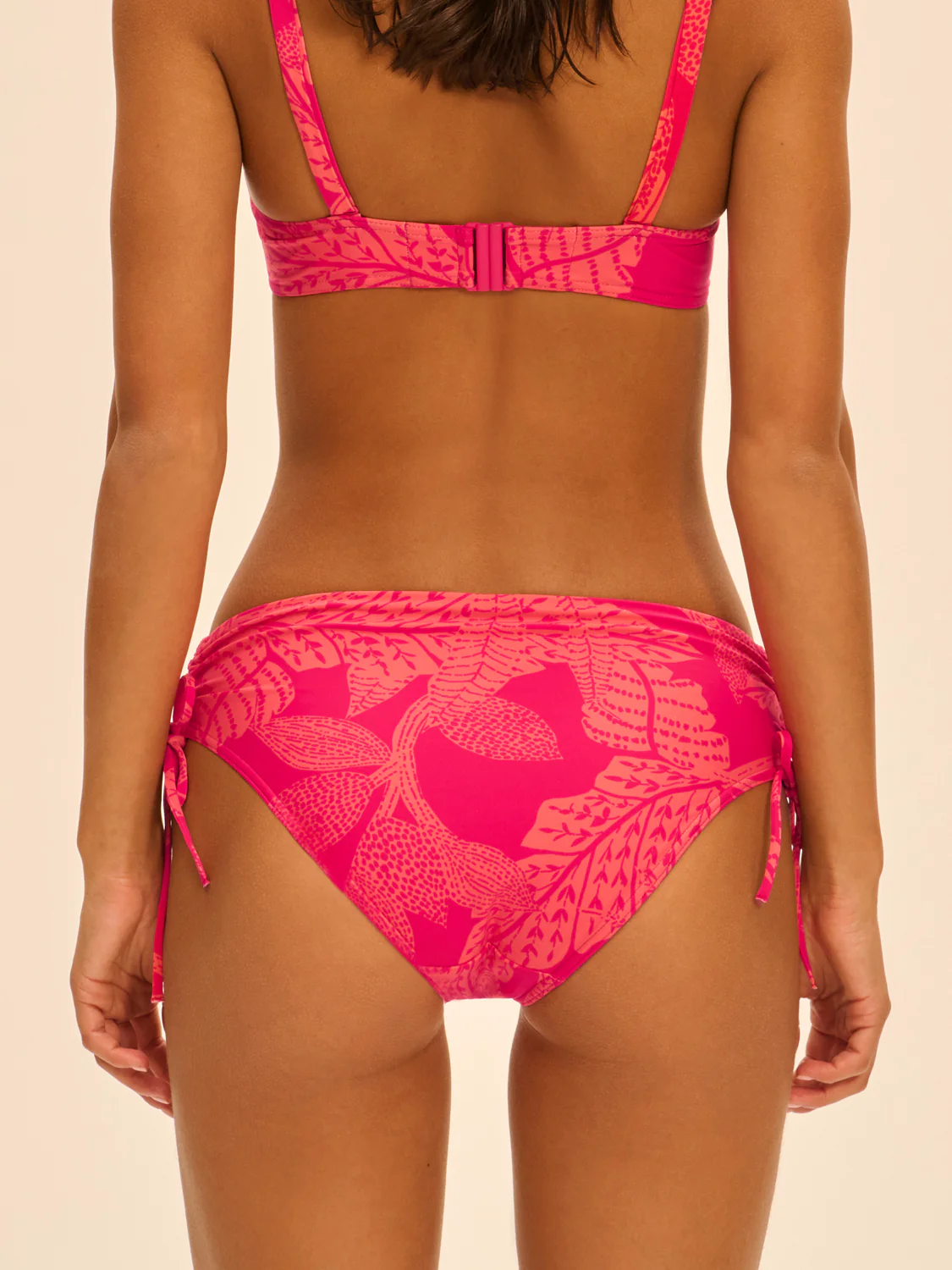 Culotte de bain taille haute - Imprimé Bright Rose - Image 2