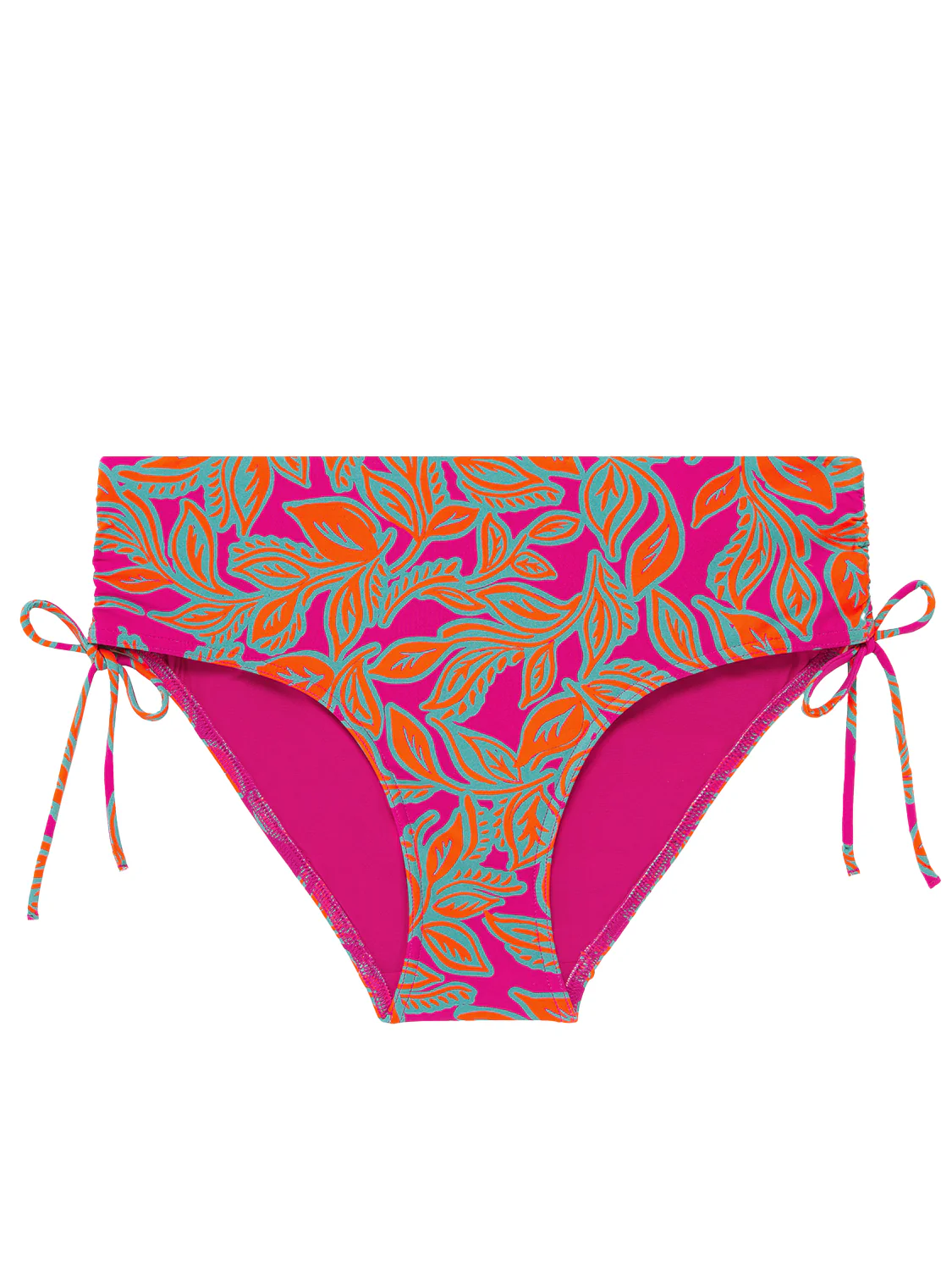Culotte de bain taille haute - Imprimé Rose Ménara - Image 5