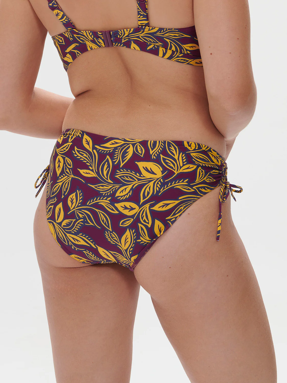 Culotte de bain taille haute - Imprimé Violet Agadir - Image 4
