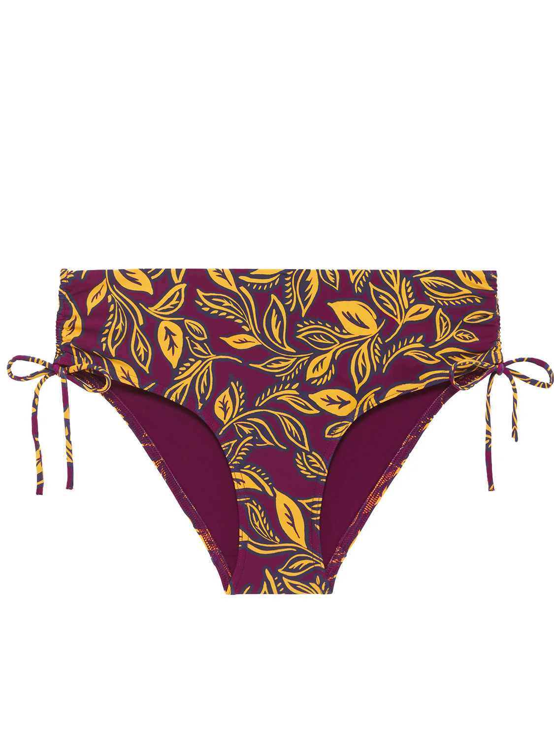 Culotte de bain taille haute - Imprimé Violet Agadir - Image 5