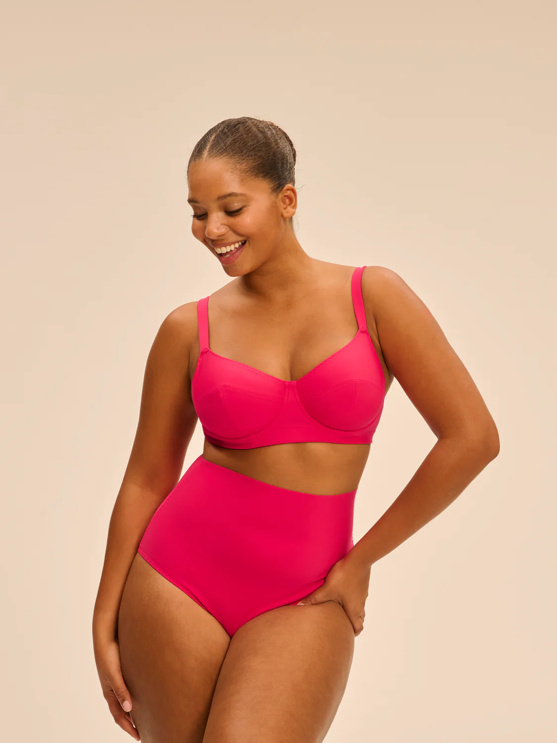 Culotte de bain taille haute - Lipstick - Image 9