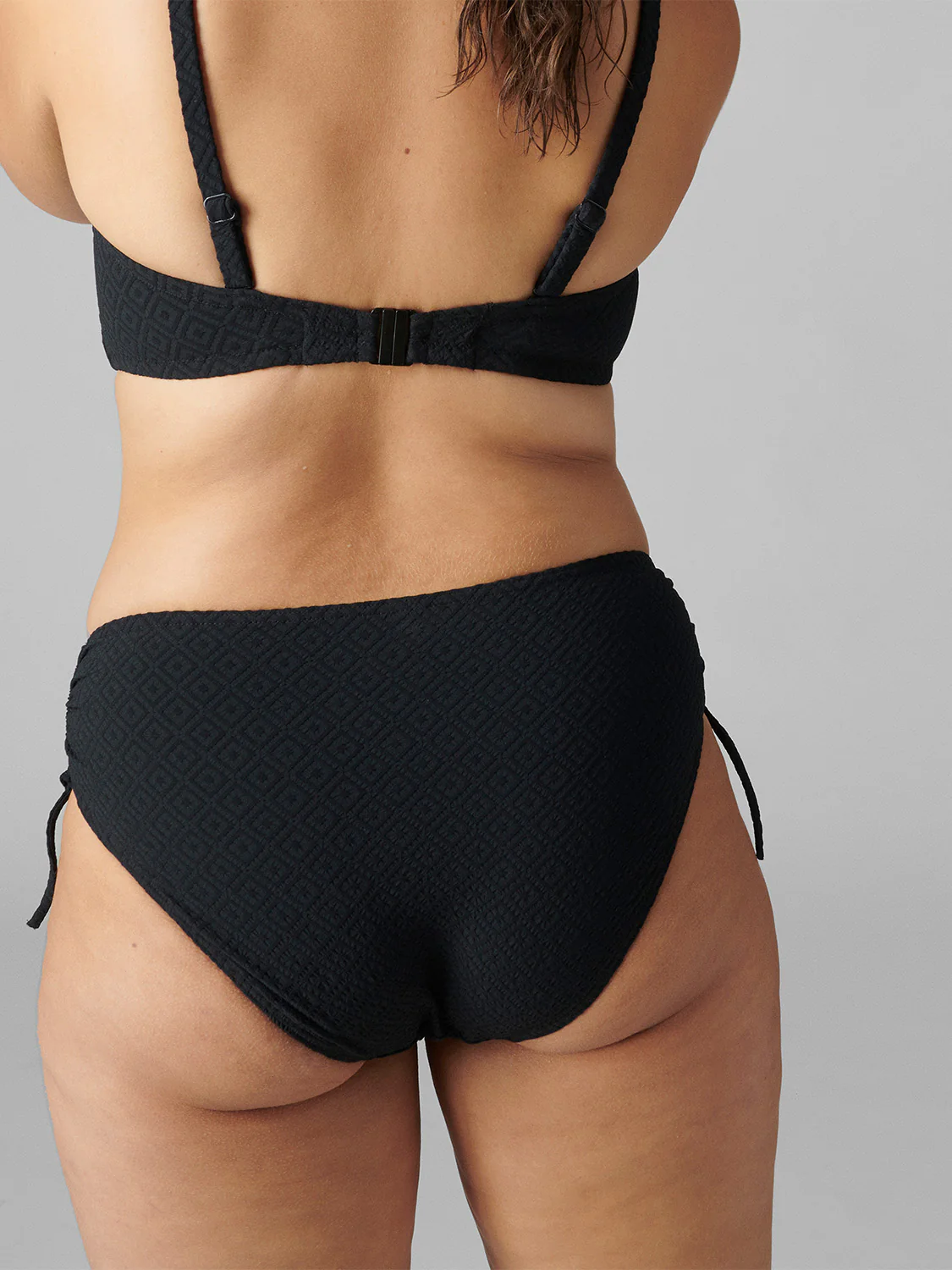 Culotte de bain taille haute - Noir - Image 4