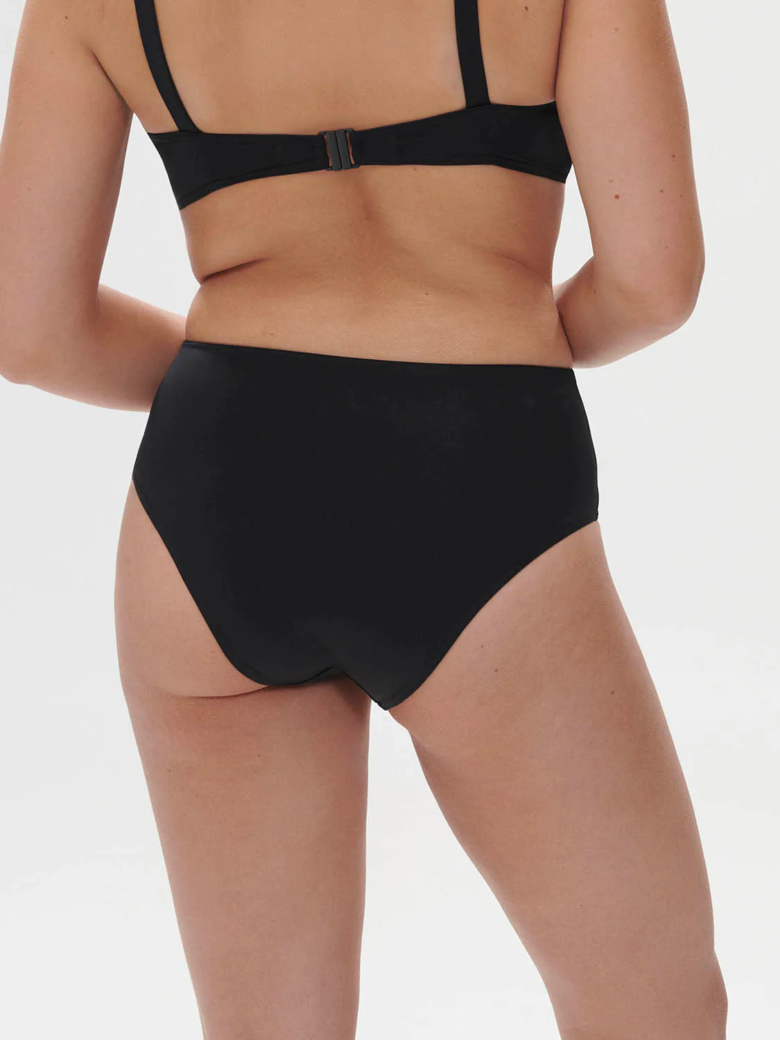 Culotte de bain taille haute - Noir - Image 4