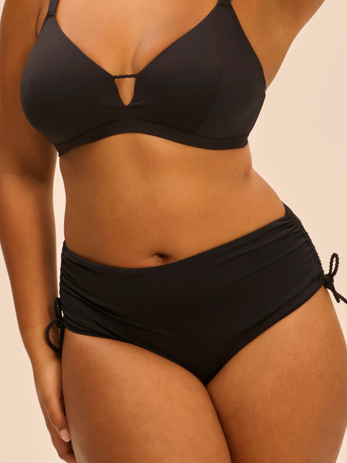 Culotte de bain taille haute - Noir - Image 7