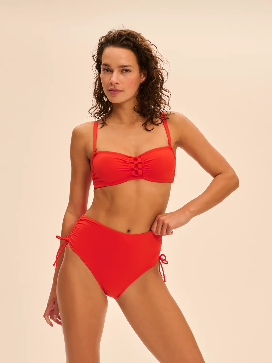 Culotte de bain taille haute - Orange Grenadier - Image 3