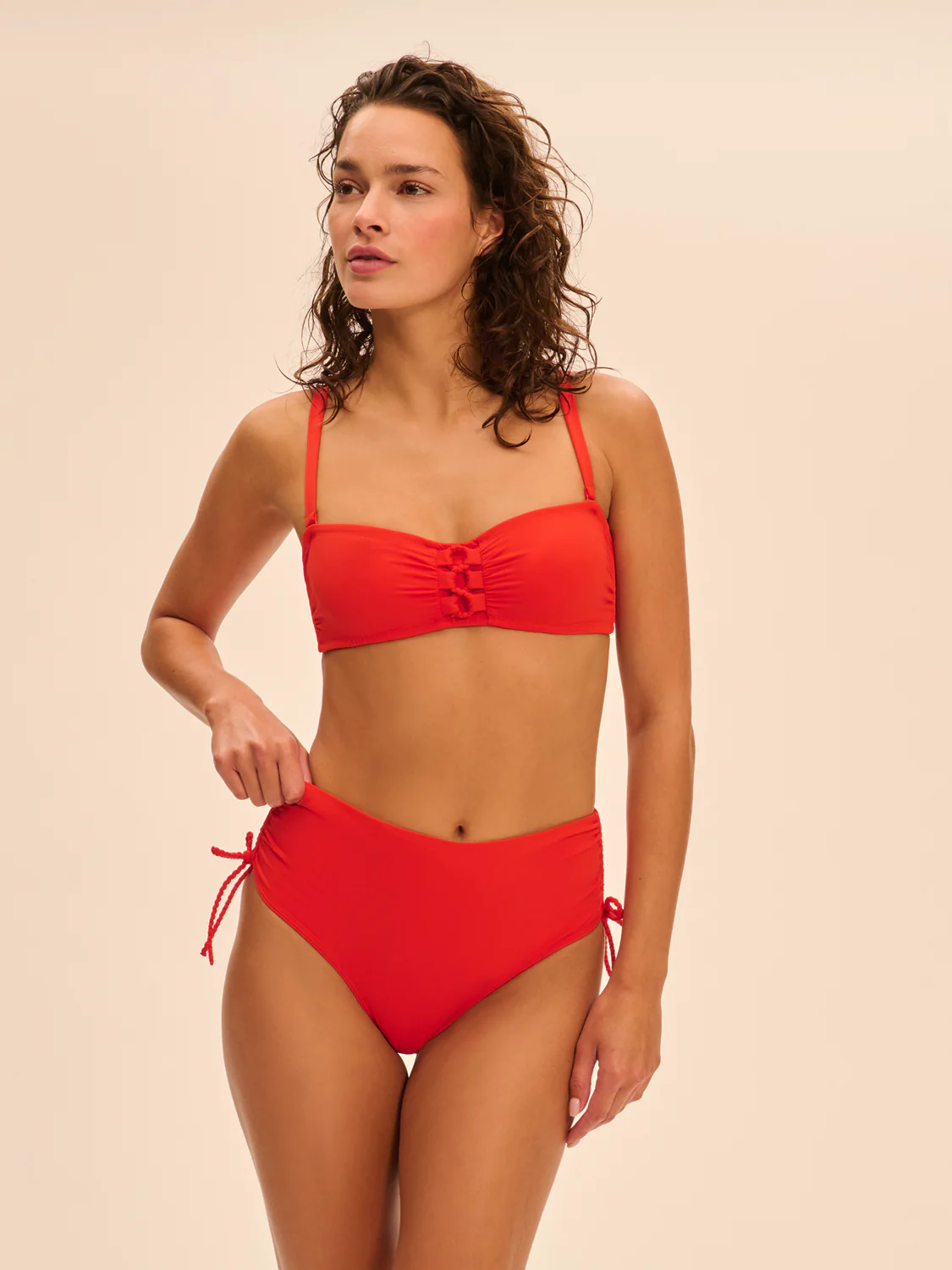 Culotte de bain taille haute - Orange Grenadier - Image 4