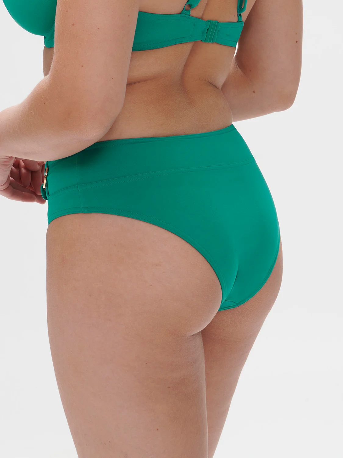 Culotte de bain taille haute - Vert Waterfall - Image 4