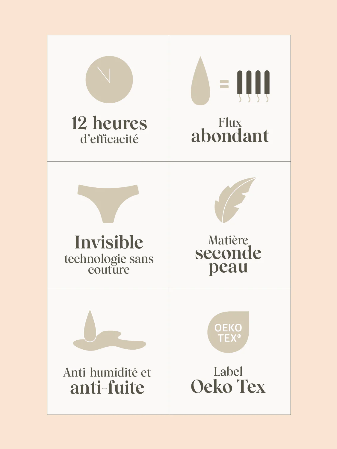 Culotte menstruelle Karma flux abondant - Noir - Image 4