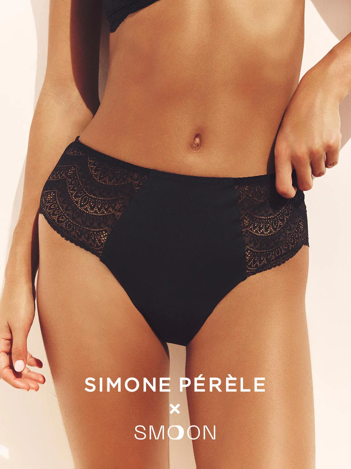 Culotte menstruelle Karma flux moyen - Noir
