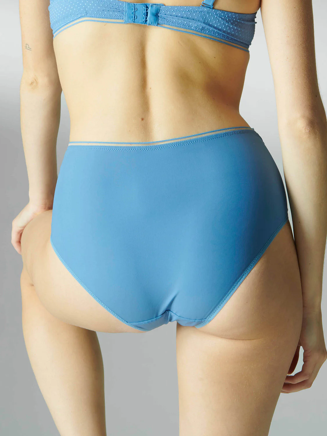 Culotte taille haute - Bleu jeans - Image 2