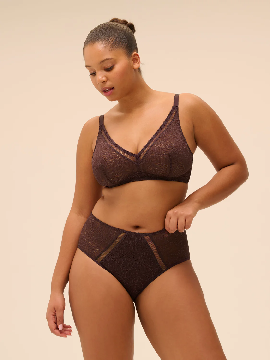 Culotte taille haute - Brun Foncé - Image 8
