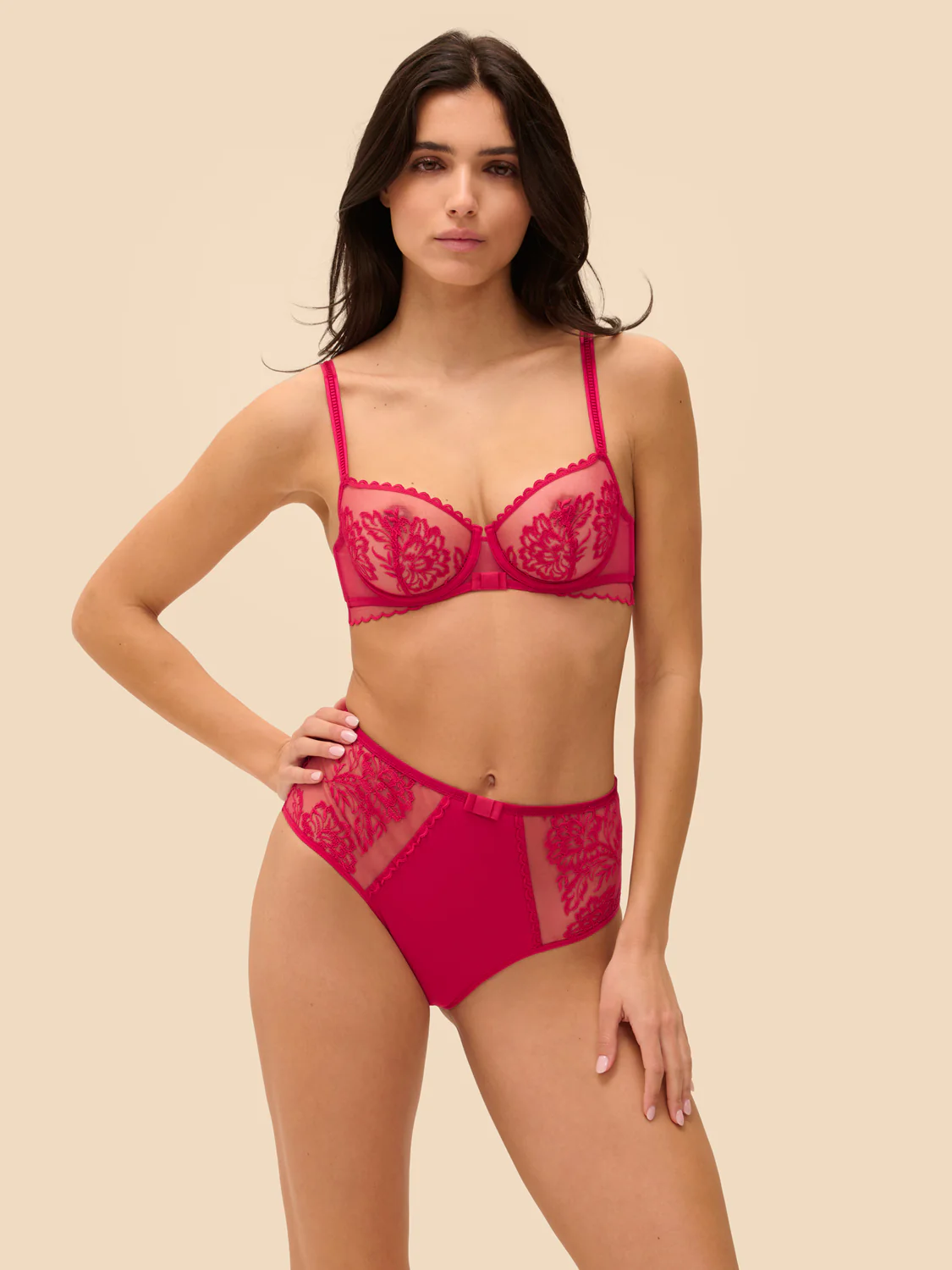 Culotte taille haute - Cranberry - Image 4