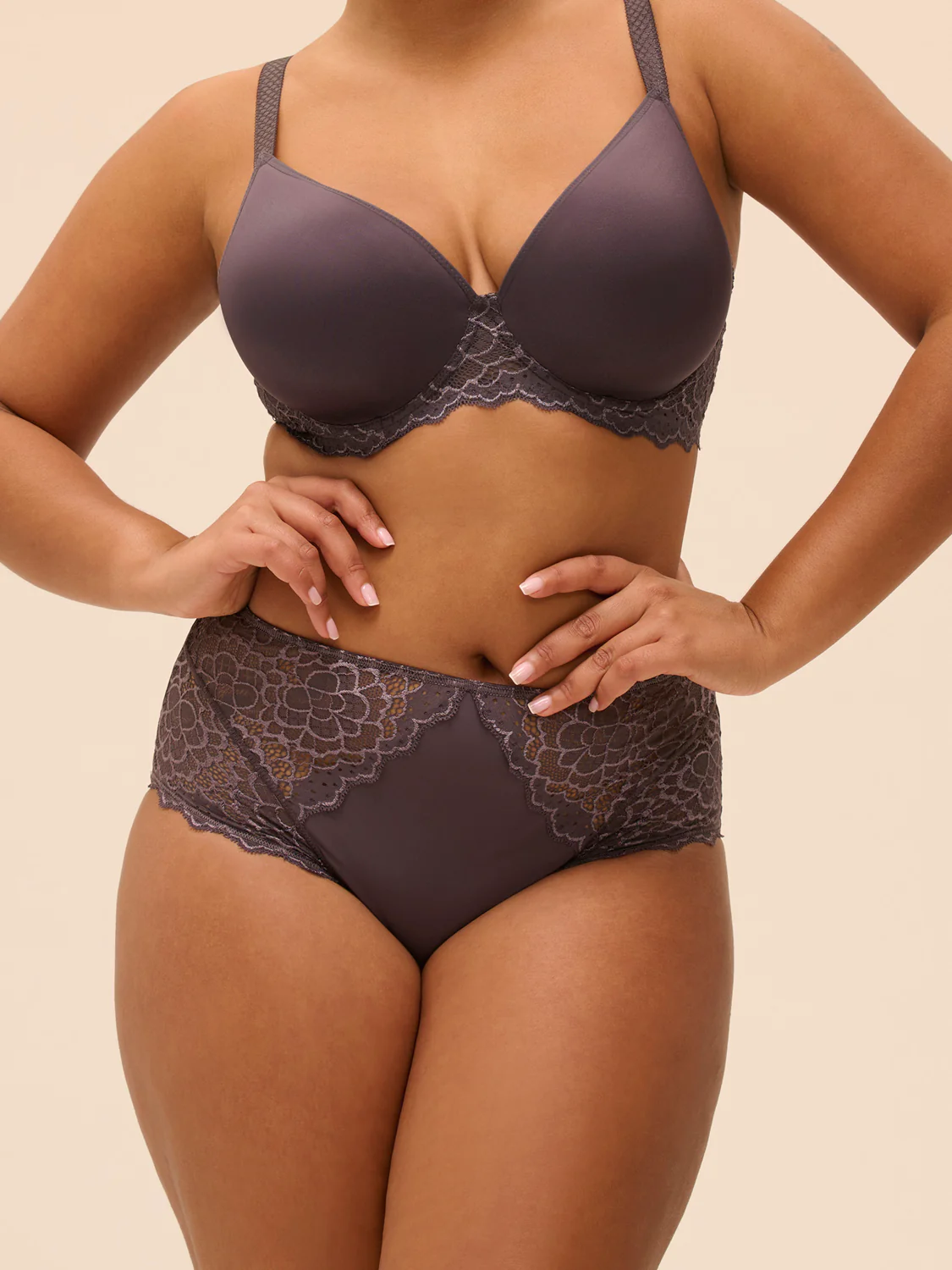 Culotte taille haute - Gris Graphite - Image 6