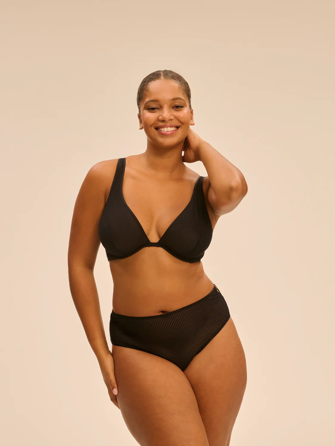 Culotte taille haute - Noir - Image 9