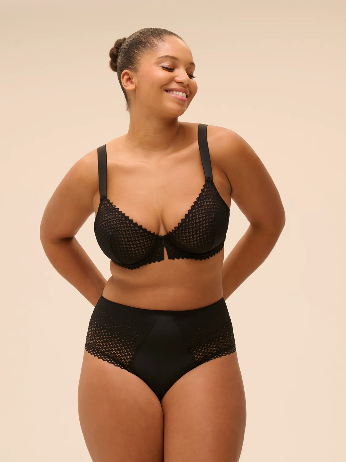 Culotte taille haute - Noir - Image 9
