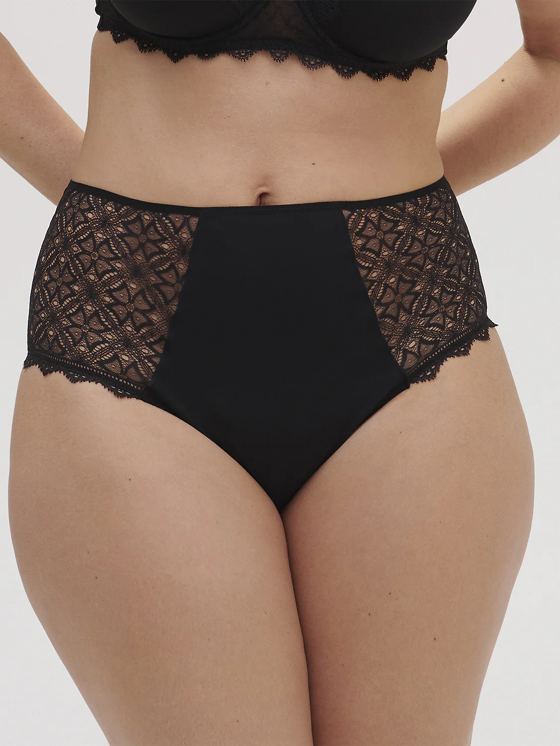 Culotte taille haute - Noir - Image 3