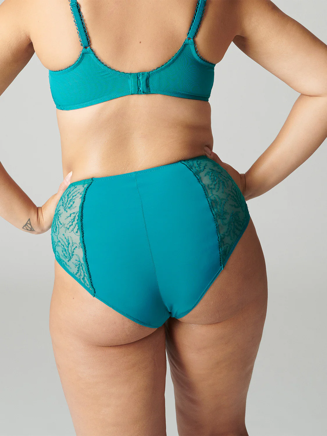 Culotte taille haute - Vert émeraude - Image 4