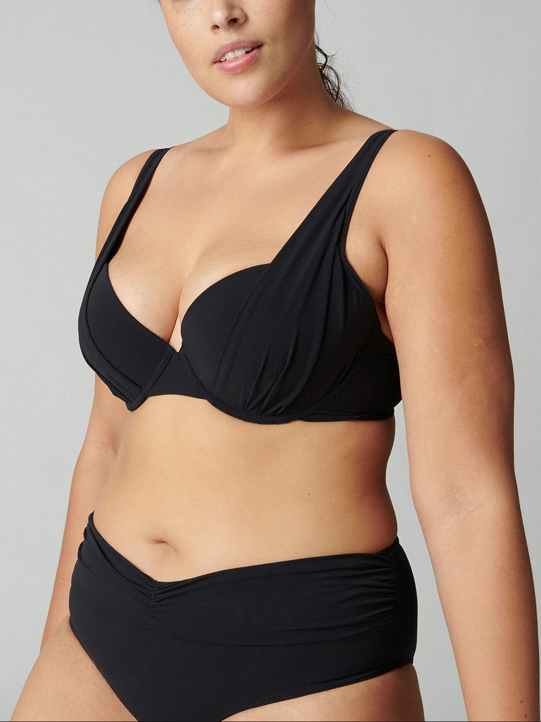 Haut de maillot de bain à coque - Noir - Image 4
