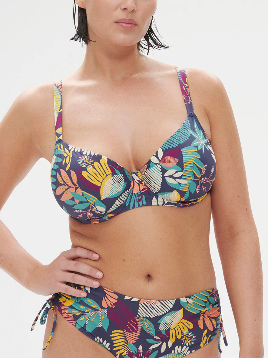 Haut de maillot de bain avec armatures - Imprimé Bleu Seaside