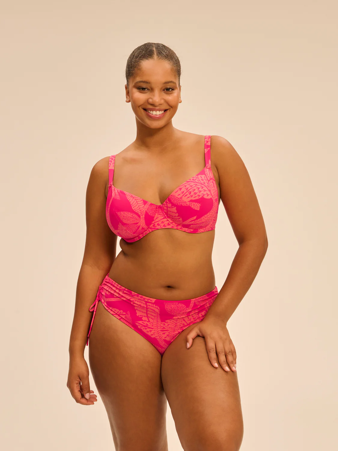 Haut de maillot de bain avec armatures - Imprimé Bright Rose - Image 4