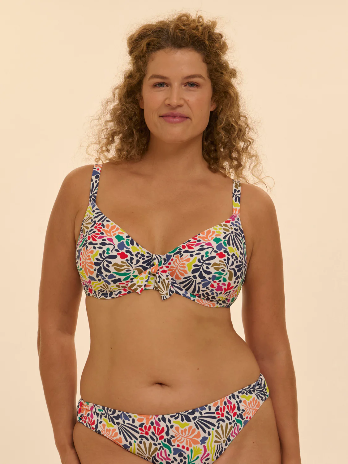 Haut de maillot de bain avec armatures - Imprimé tropico blanc - Image 3