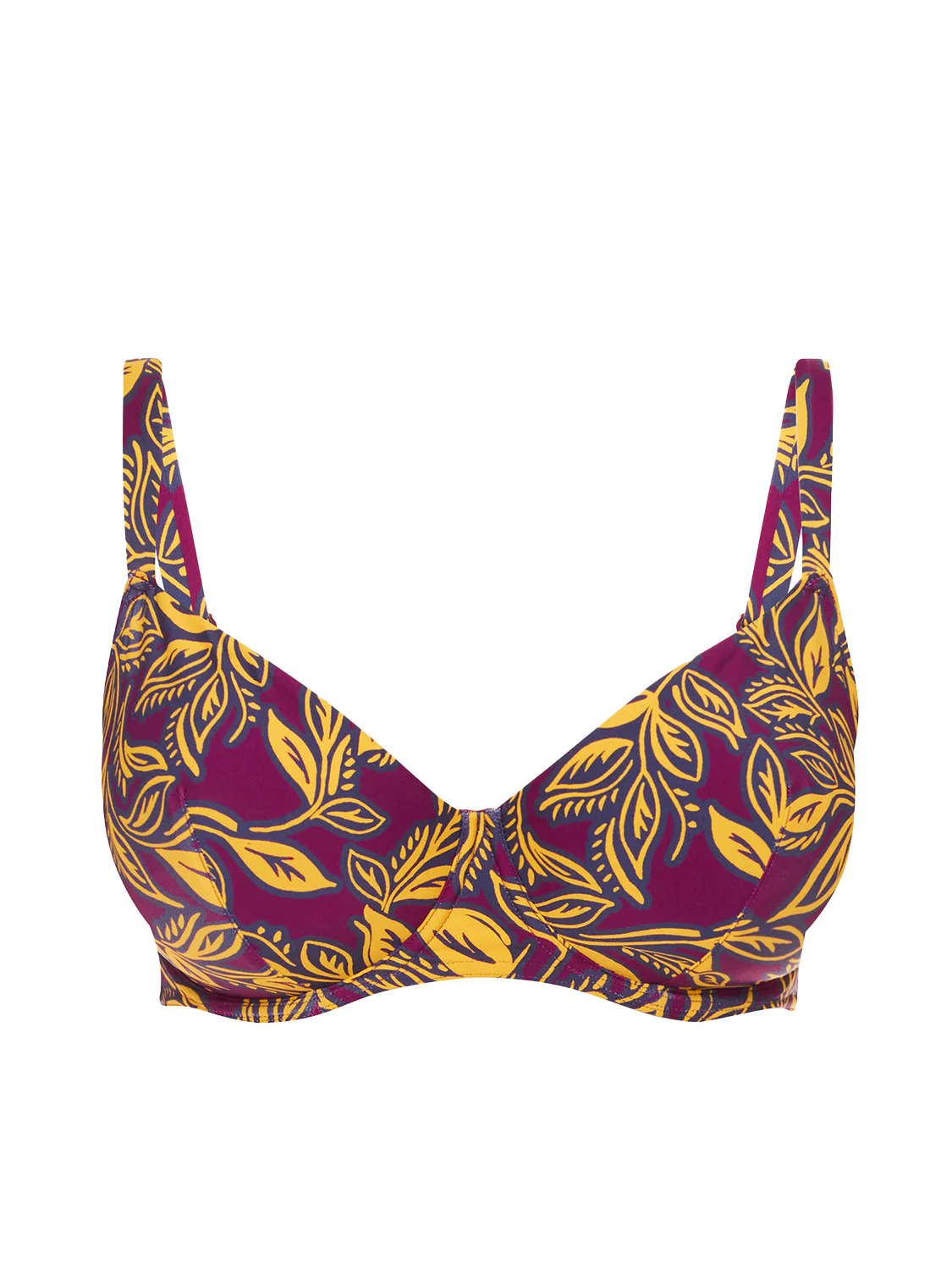 Haut de maillot de bain avec armatures - Imprimé Violet Agadir - Image 3