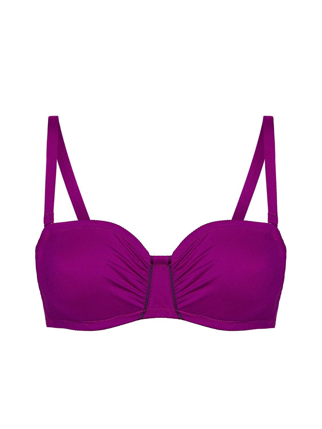 Haut de maillot de bain bandeau mousse avec armatures - Bougainvillier - Image 4