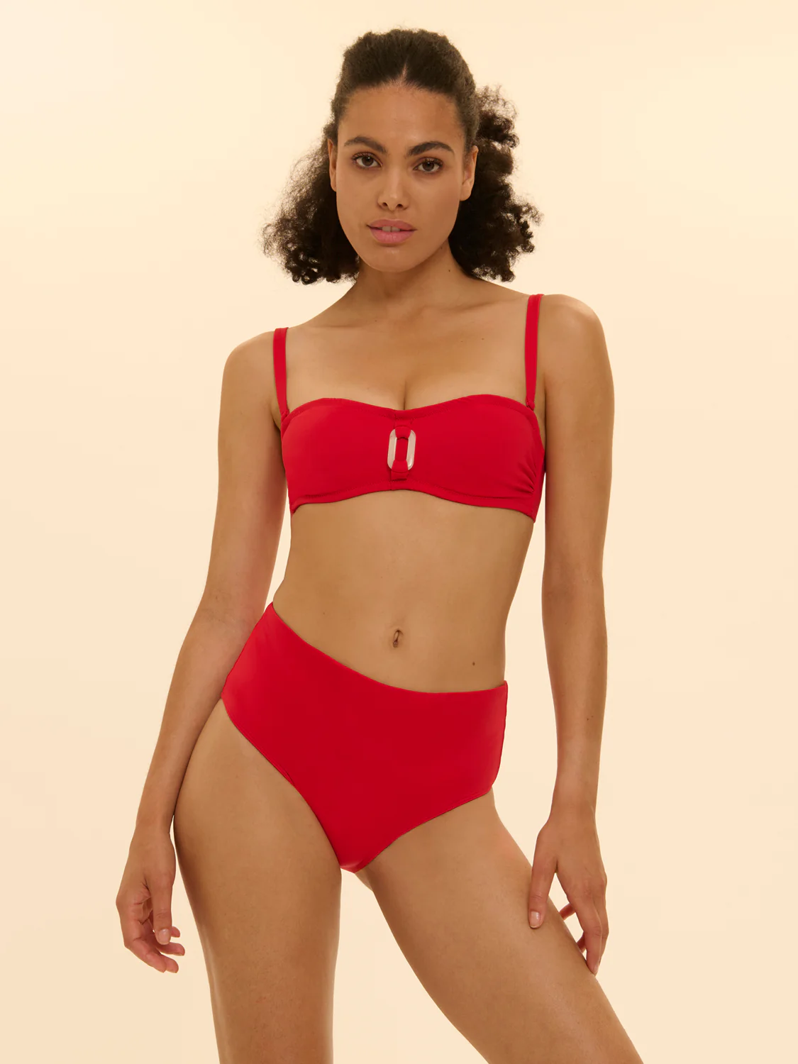 Haut de maillot de bain bandeau mousse avec armatures - Ecarlate - Image 4