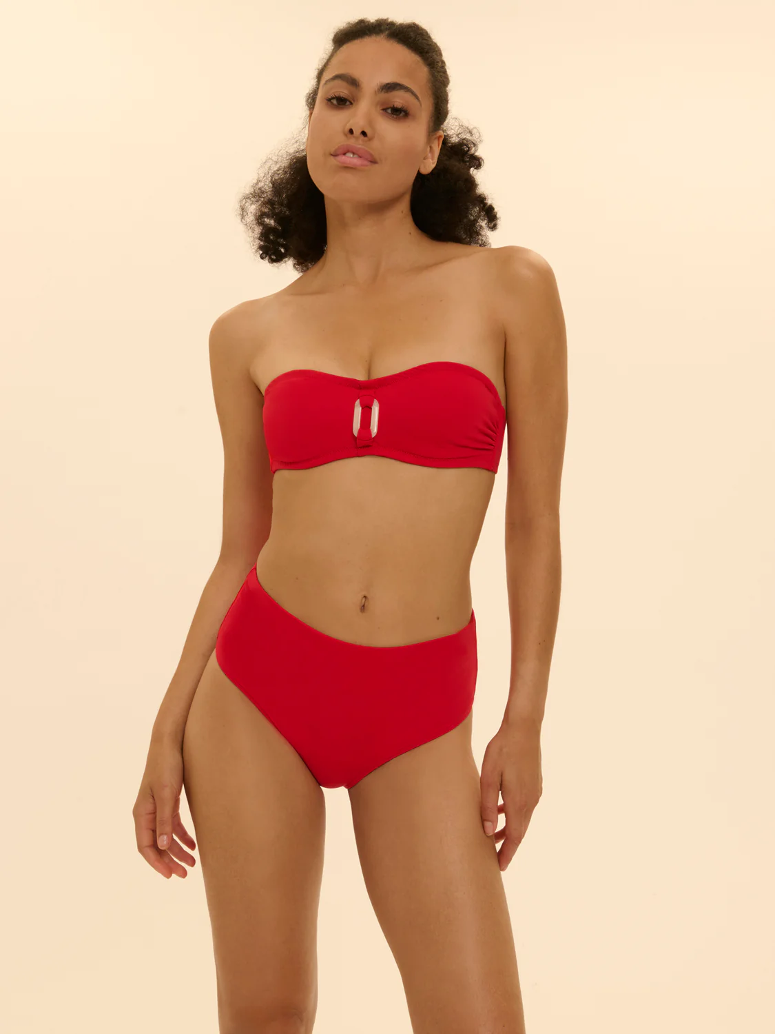 Haut de maillot de bain bandeau mousse avec armatures - Ecarlate - Image 6