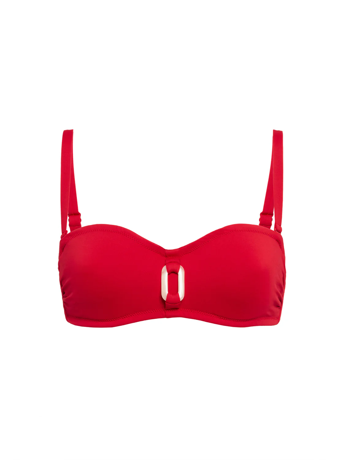 Haut de maillot de bain bandeau mousse avec armatures - Ecarlate - Image 8