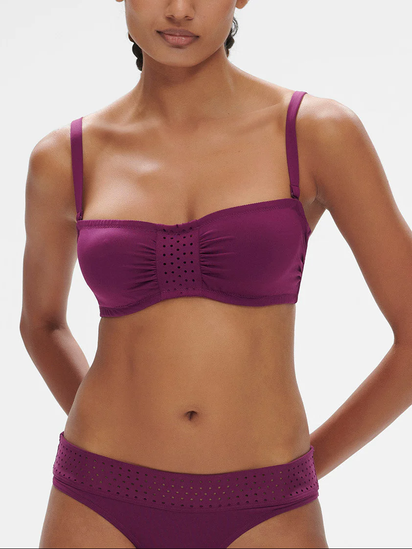 Haut de maillot de bain bandeau mousse avec armatures - Mûre