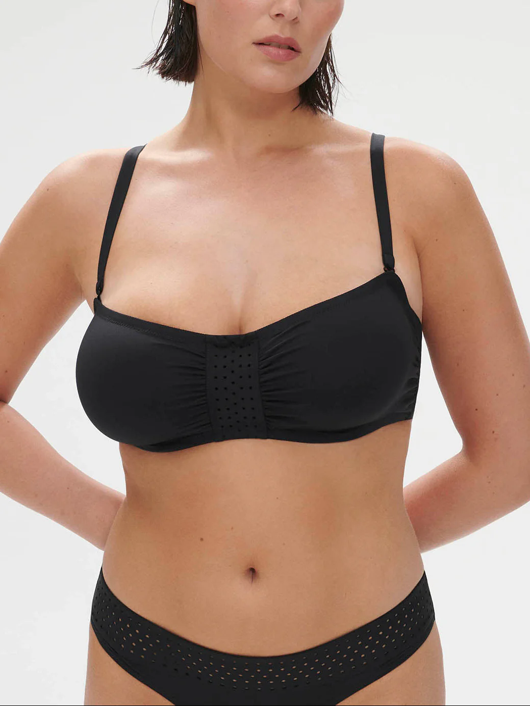 Haut de maillot de bain bandeau mousse avec armatures - Noir - Image 3