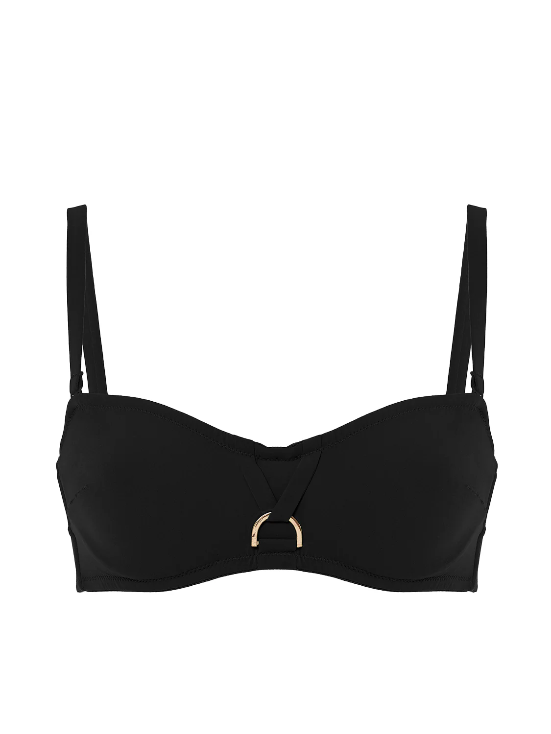 Haut de maillot de bain bandeau mousse avec armatures - Noir - Image 5
