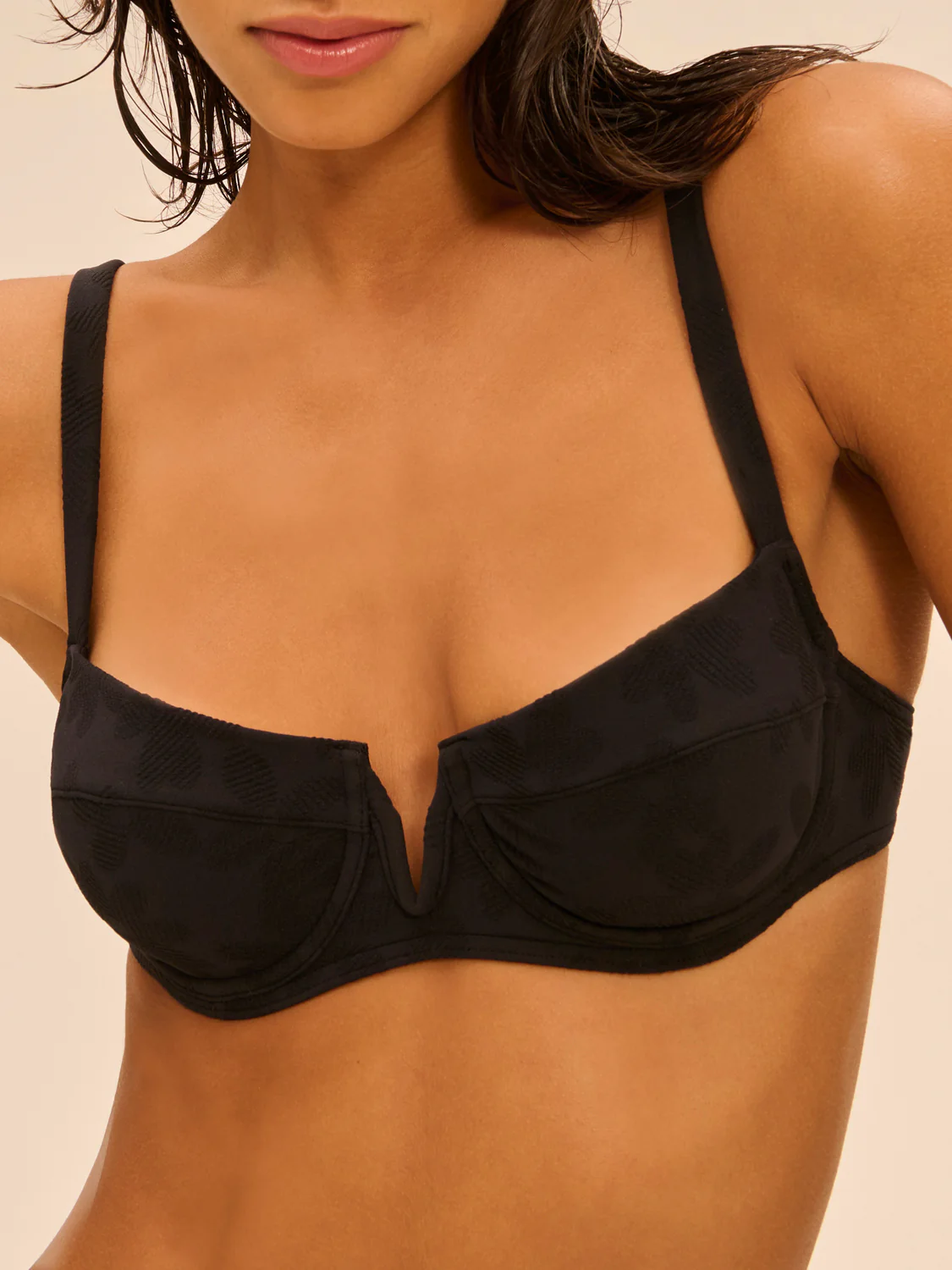 Haut de maillot de bain corbeille - Noir - Image 2