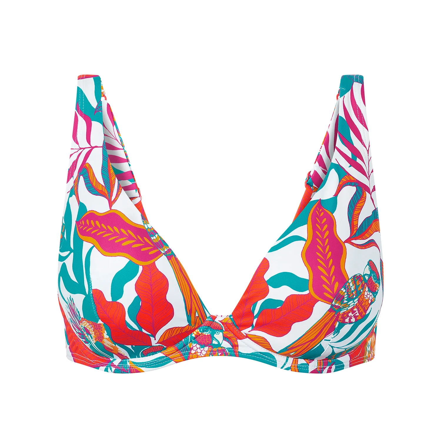 Haut de maillot de bain triangle avec armatures - Blanc summer - Image 3
