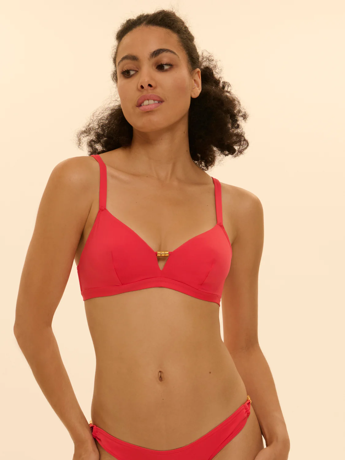 Haut de maillot de bain triangle avec armatures cachées - Flamingo - Image 5