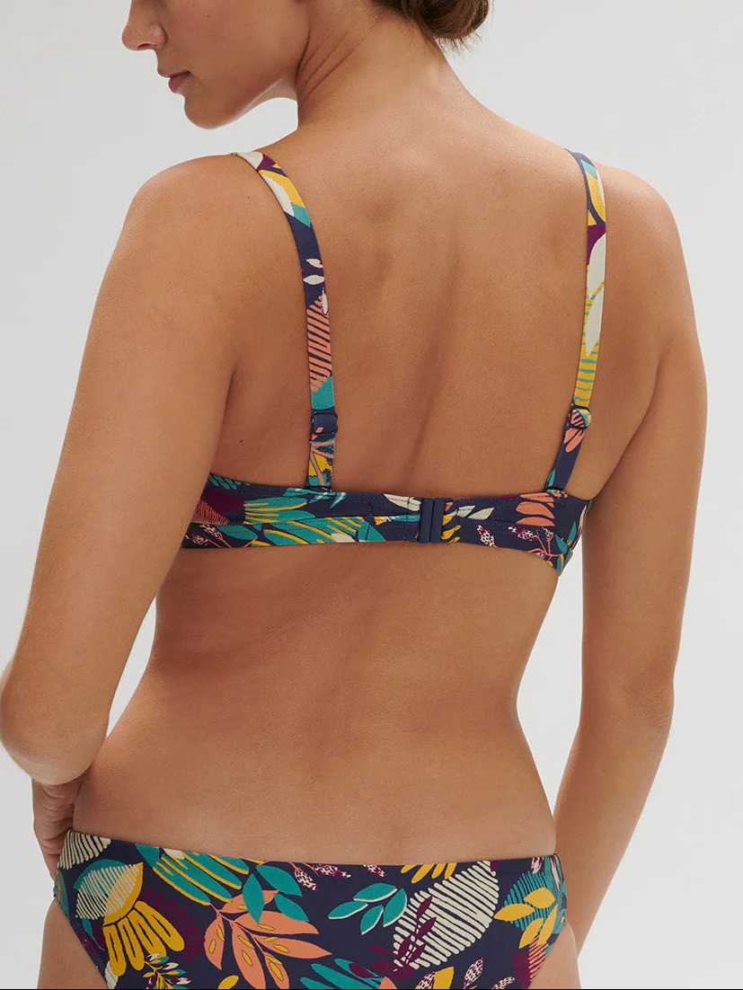 Haut de maillot de bain triangle avec armatures cachées - Imprimé Bleu Seaside - Image 2