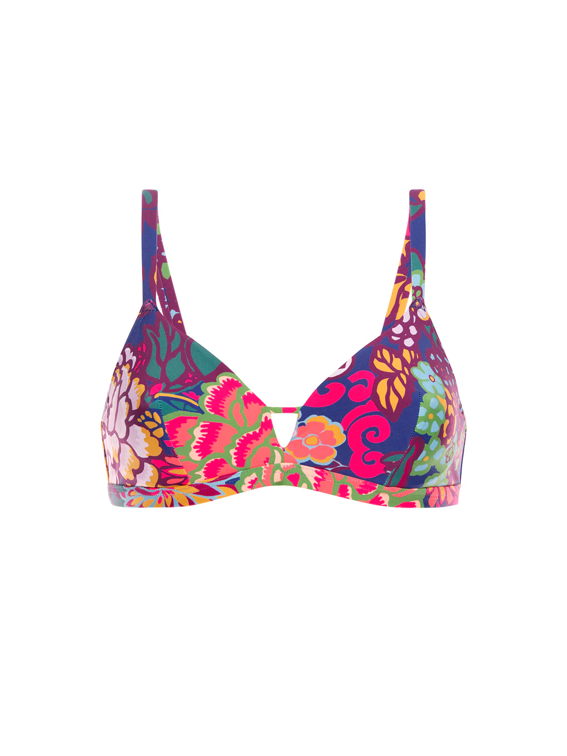 Haut de maillot de bain triangle avec armatures cachées - Imprimé Bloom - Image 6