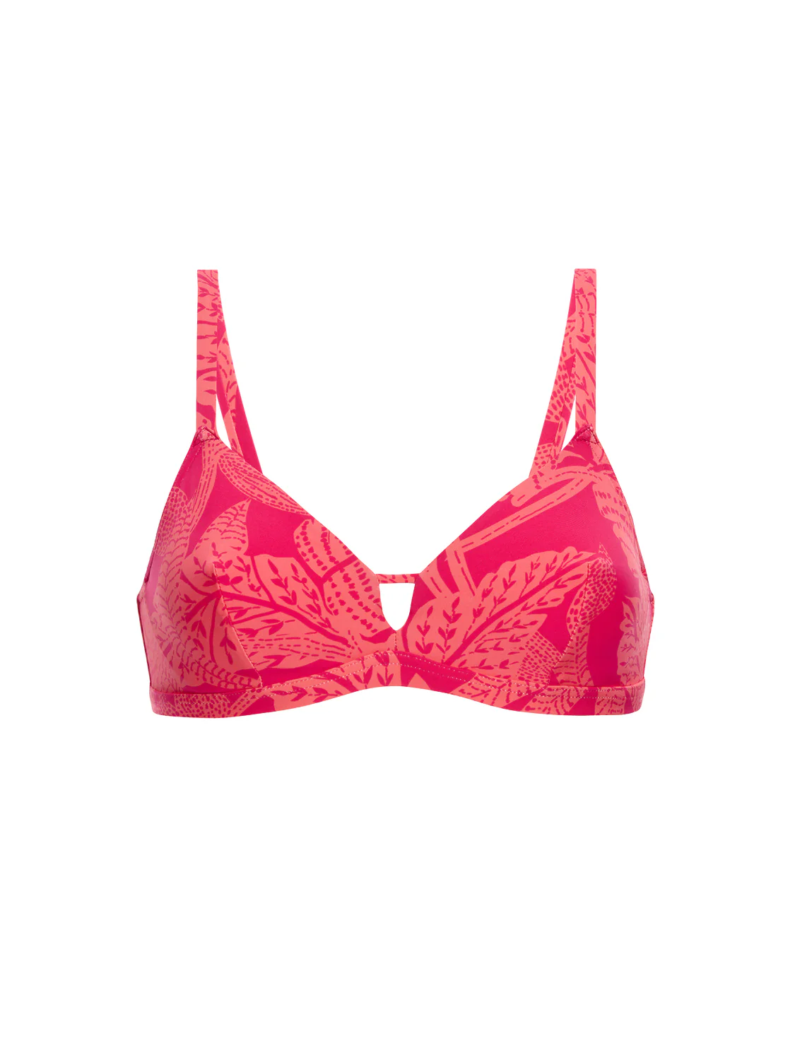 Haut de maillot de bain triangle avec armatures cachées - Imprimé Bright Rose - Image 6
