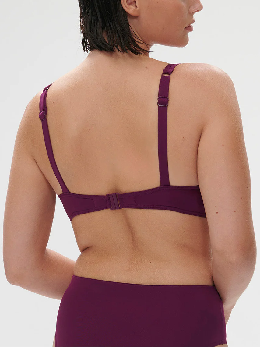 Haut de maillot de bain triangle avec armatures - Mûre - Image 4