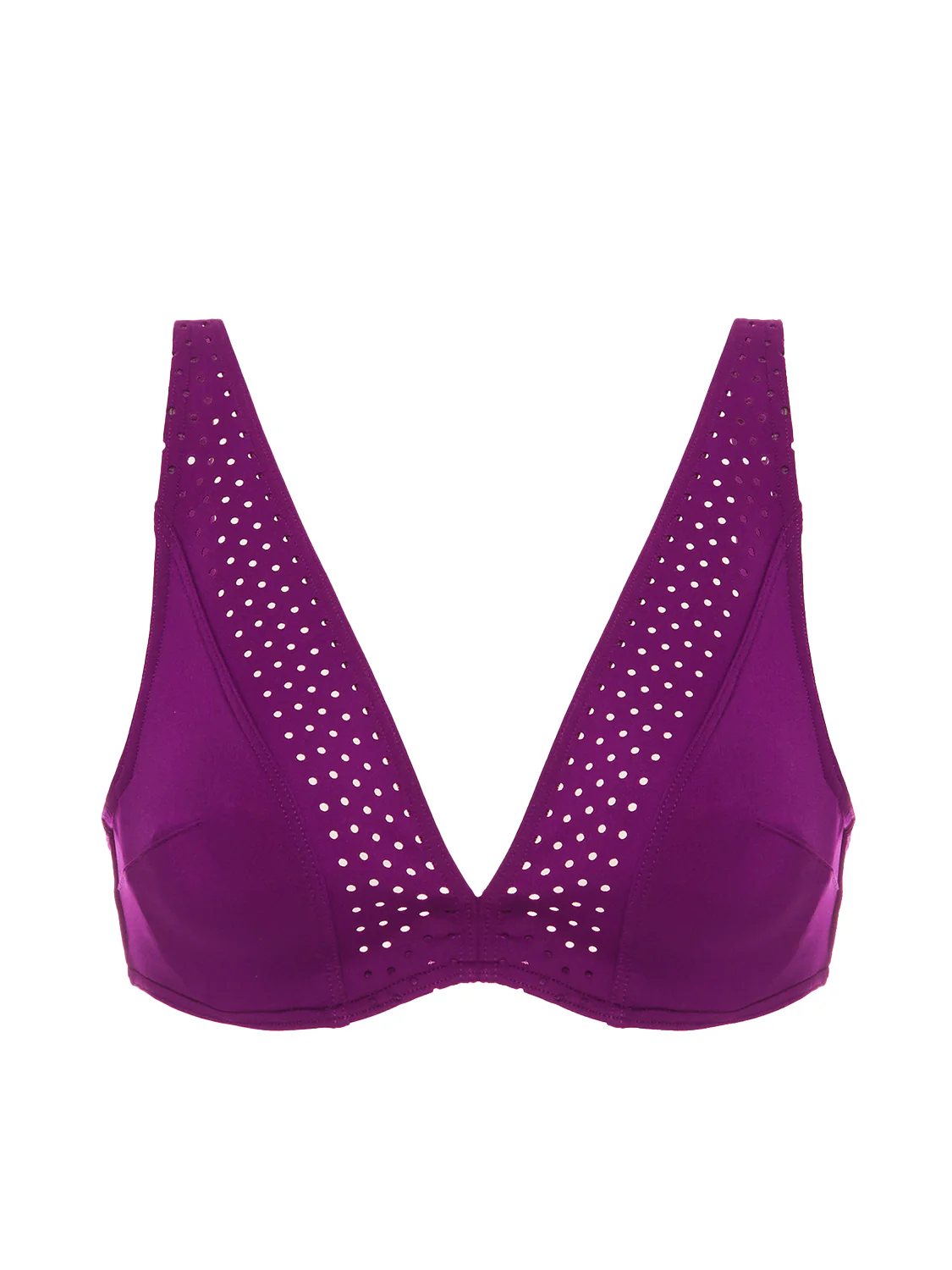 Haut de maillot de bain triangle avec armatures - Mûre - Image 5