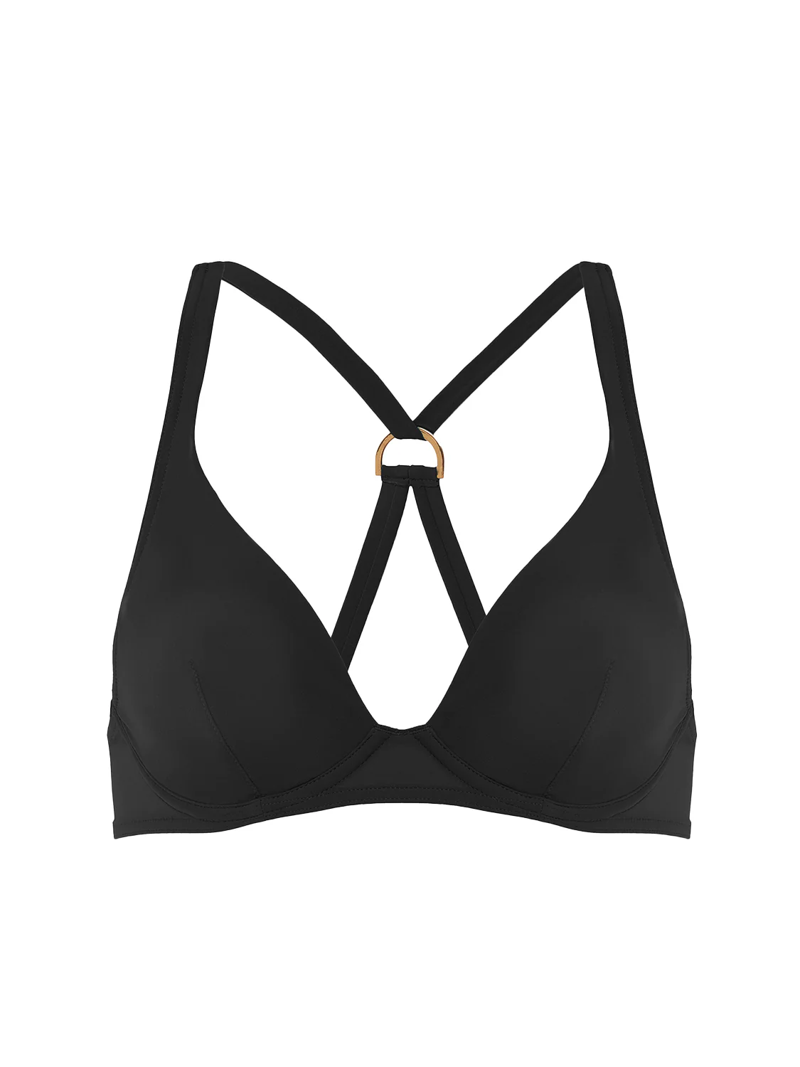 Haut de maillot de bain triangle avec armatures - Noir - Image 5
