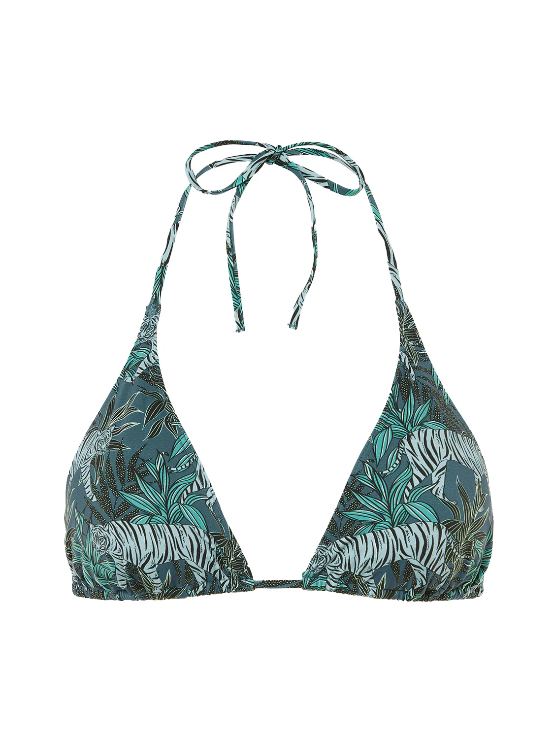 Haut de maillot de bain triangle sans armature - Imprimé Jungle Night - Image 3
