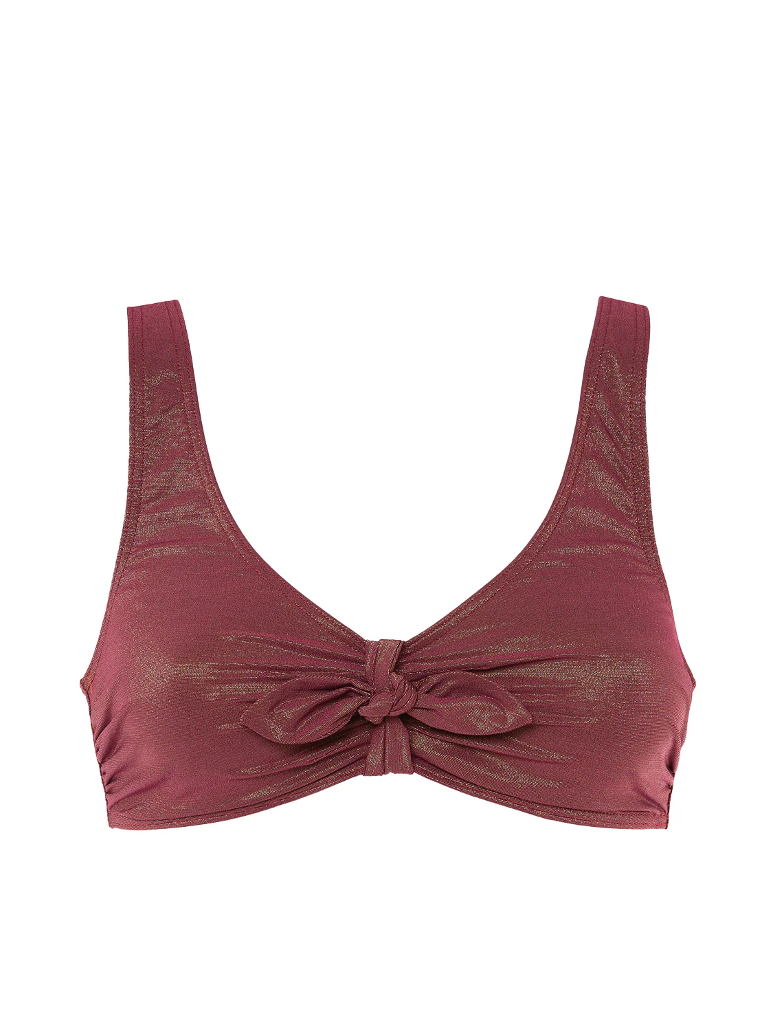 Haut de maillot de bain triangle sans armature - Lurex Dark Purple - Image 6