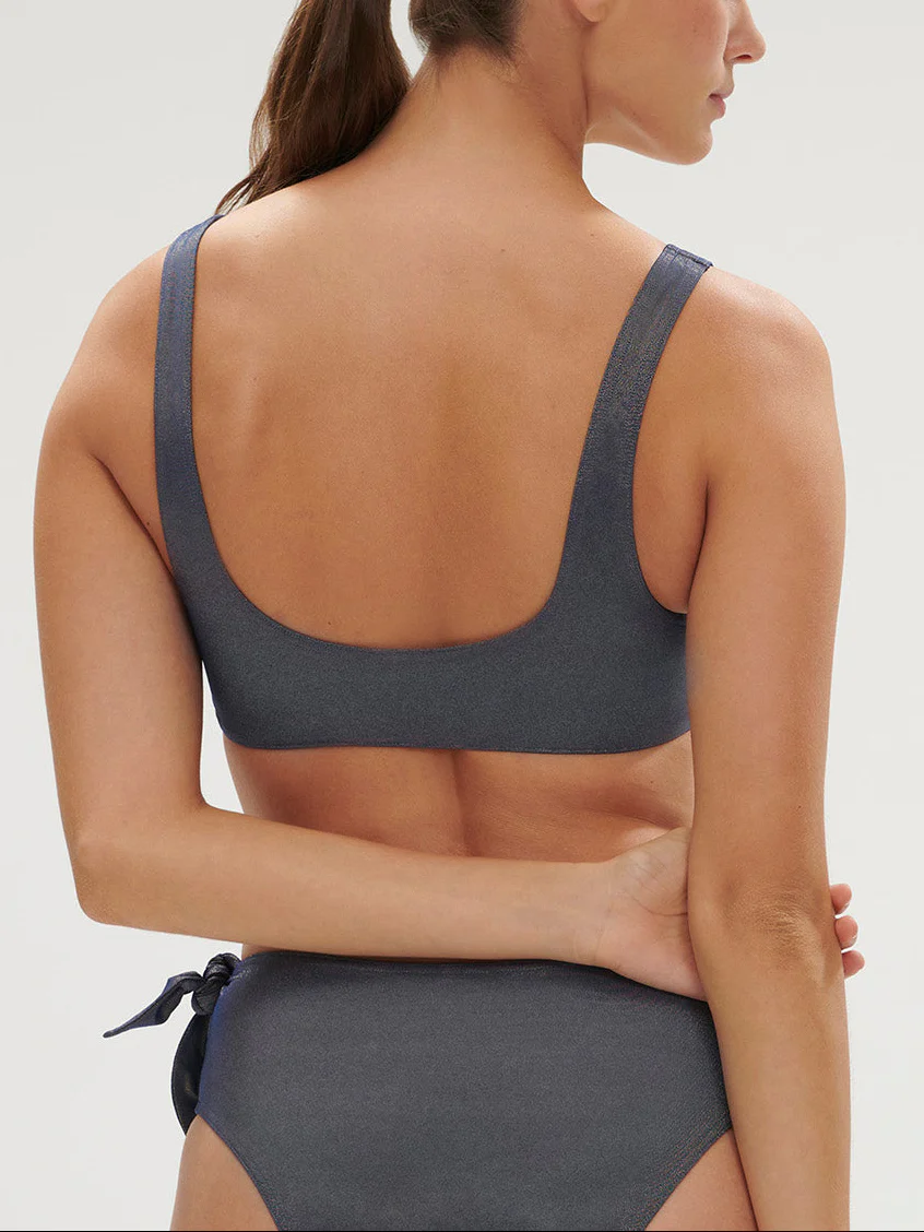 Haut de maillot de bain triangle sans armature - Lurex Midnight - Image 2