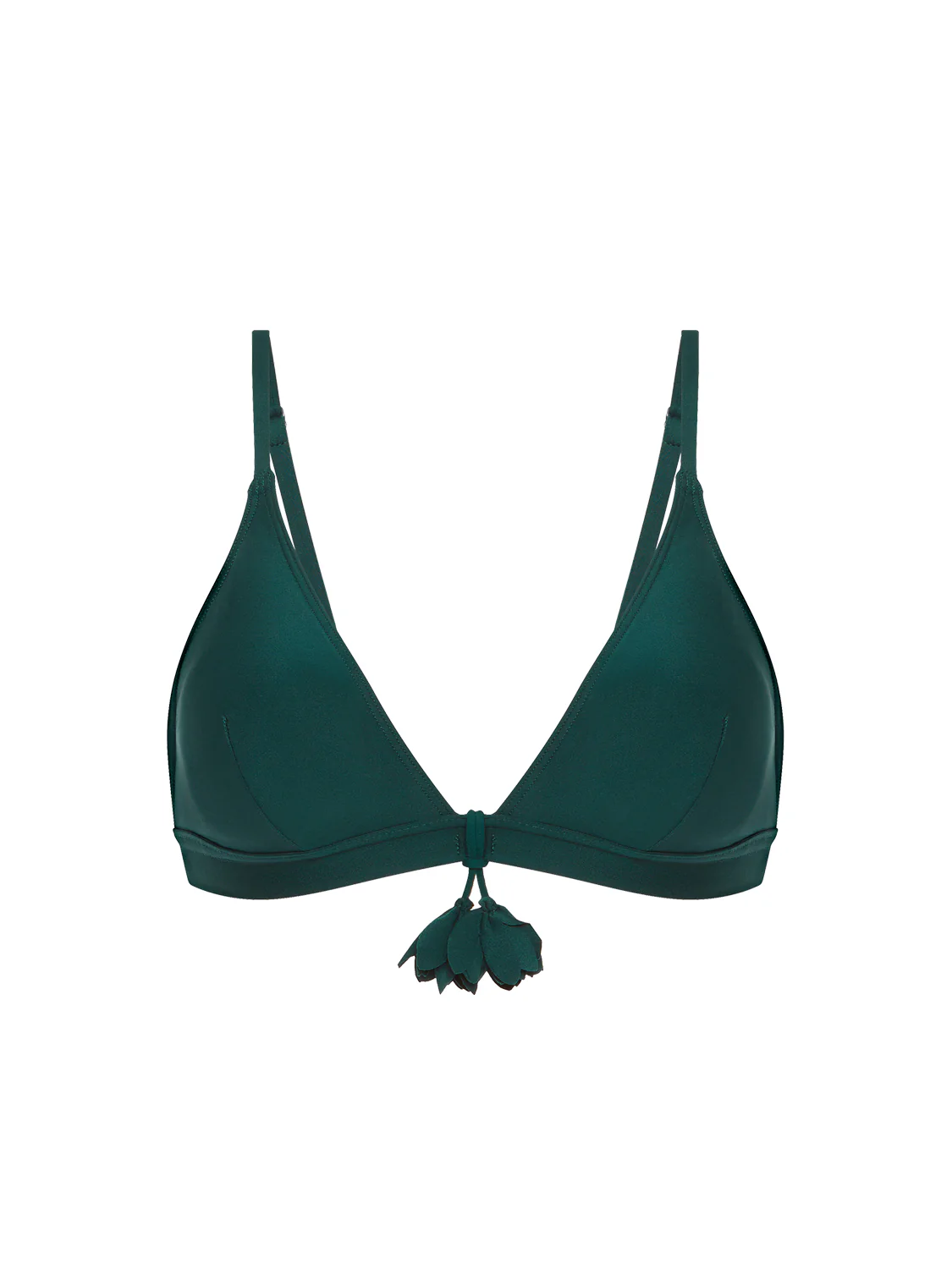 Haut de maillot de bain triangle sans armature - Vert Tropical - Image 7