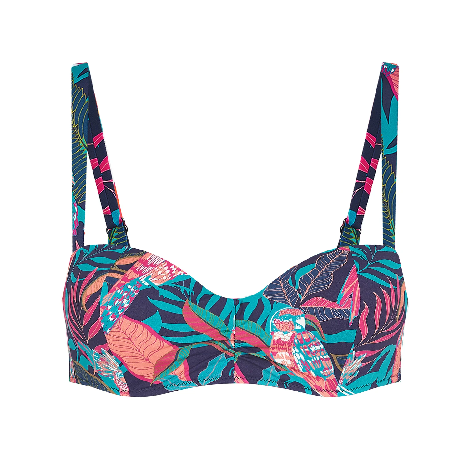 Haut de maillot de bain bandeau coque sans armature - Bleu cosmos - Image 3