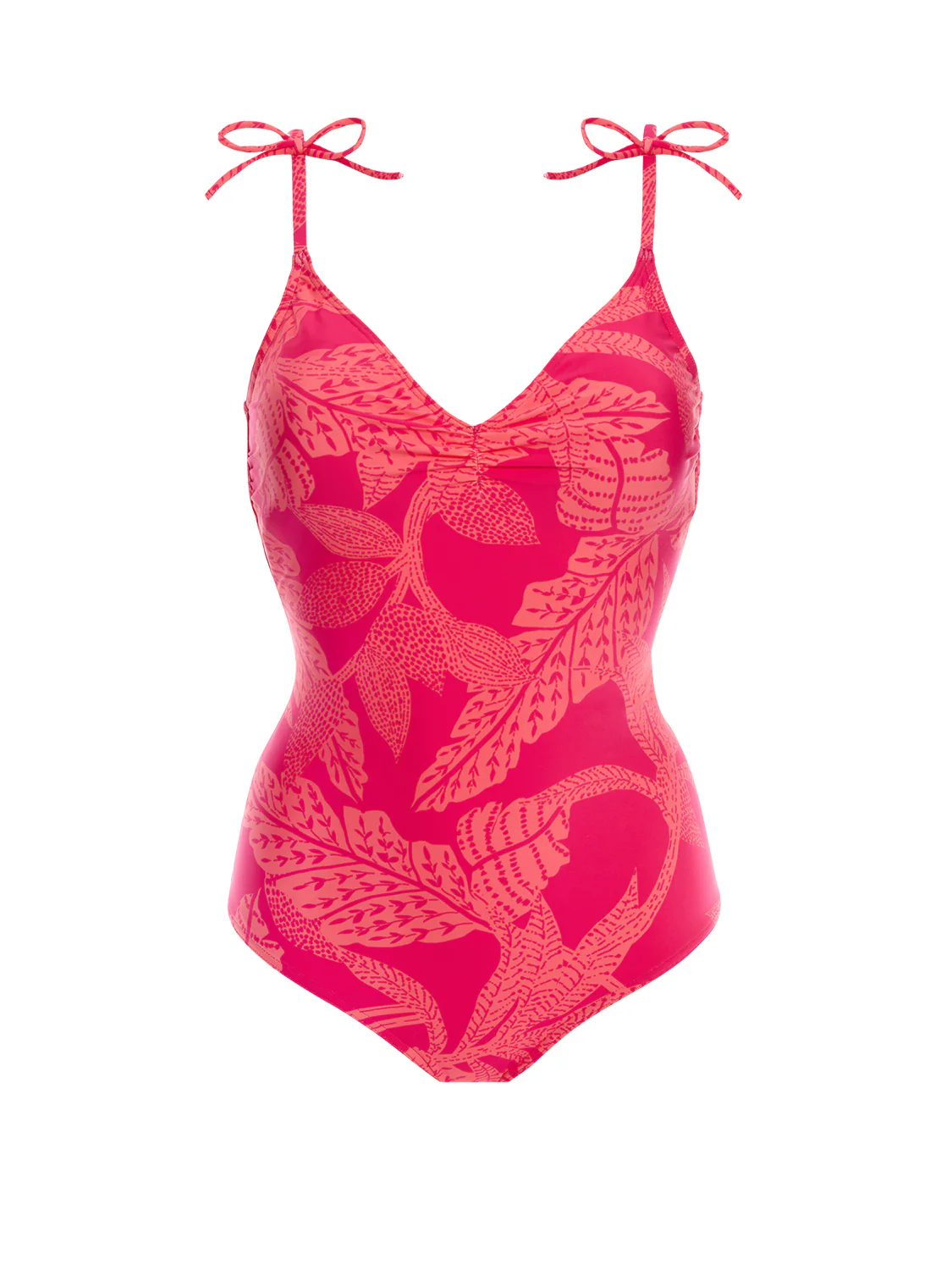 Maillot de bain 1 pièce bonnet mousse sans armature - Imprimé Bright Rose - Image 6